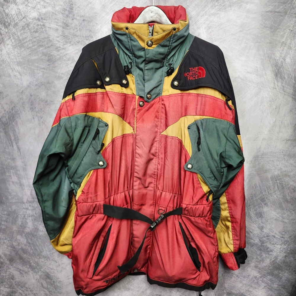 Vintage 90s The North Face Ski Parka Jacket Colorblock Mens XL Mountain Winter
